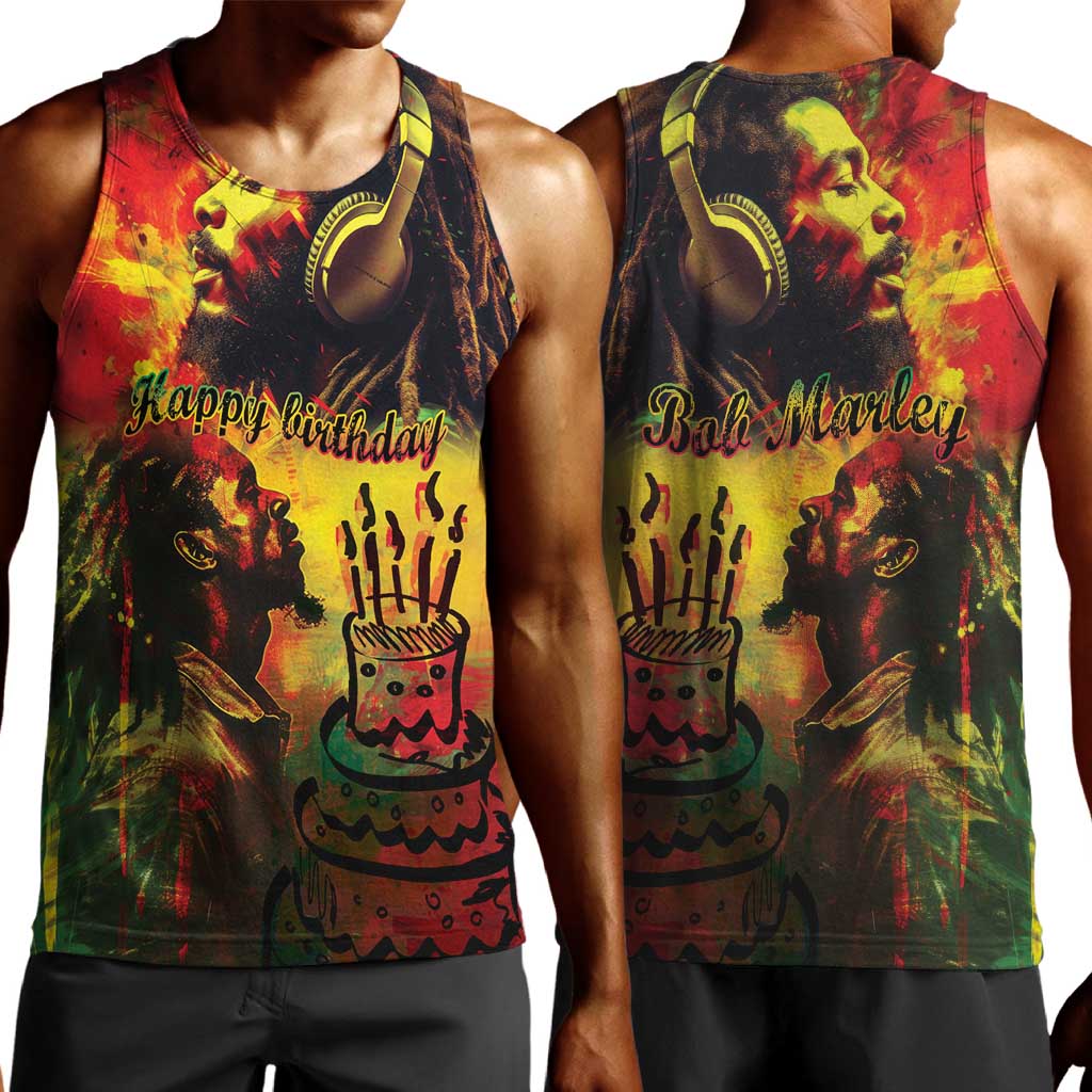Happy Birthday King of Reggae Men Tank Top