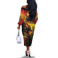 Happy Birthday King of Reggae Off The Shoulder Long Sleeve Dress