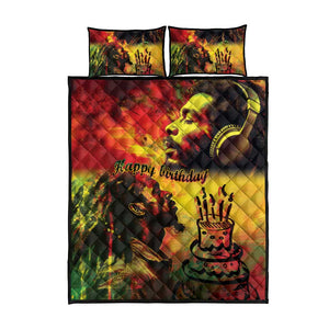 Happy Birthday King of Reggae Quilt Bed Set