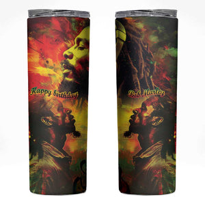 Happy Birthday King of Reggae Skinny Tumbler
