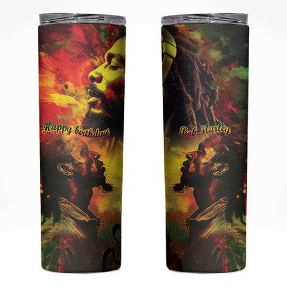 Happy Birthday King of Reggae Skinny Tumbler