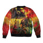 Happy Birthday King of Reggae Sleeve Zip Bomber Jacket