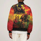 Happy Birthday King of Reggae Sleeve Zip Bomber Jacket