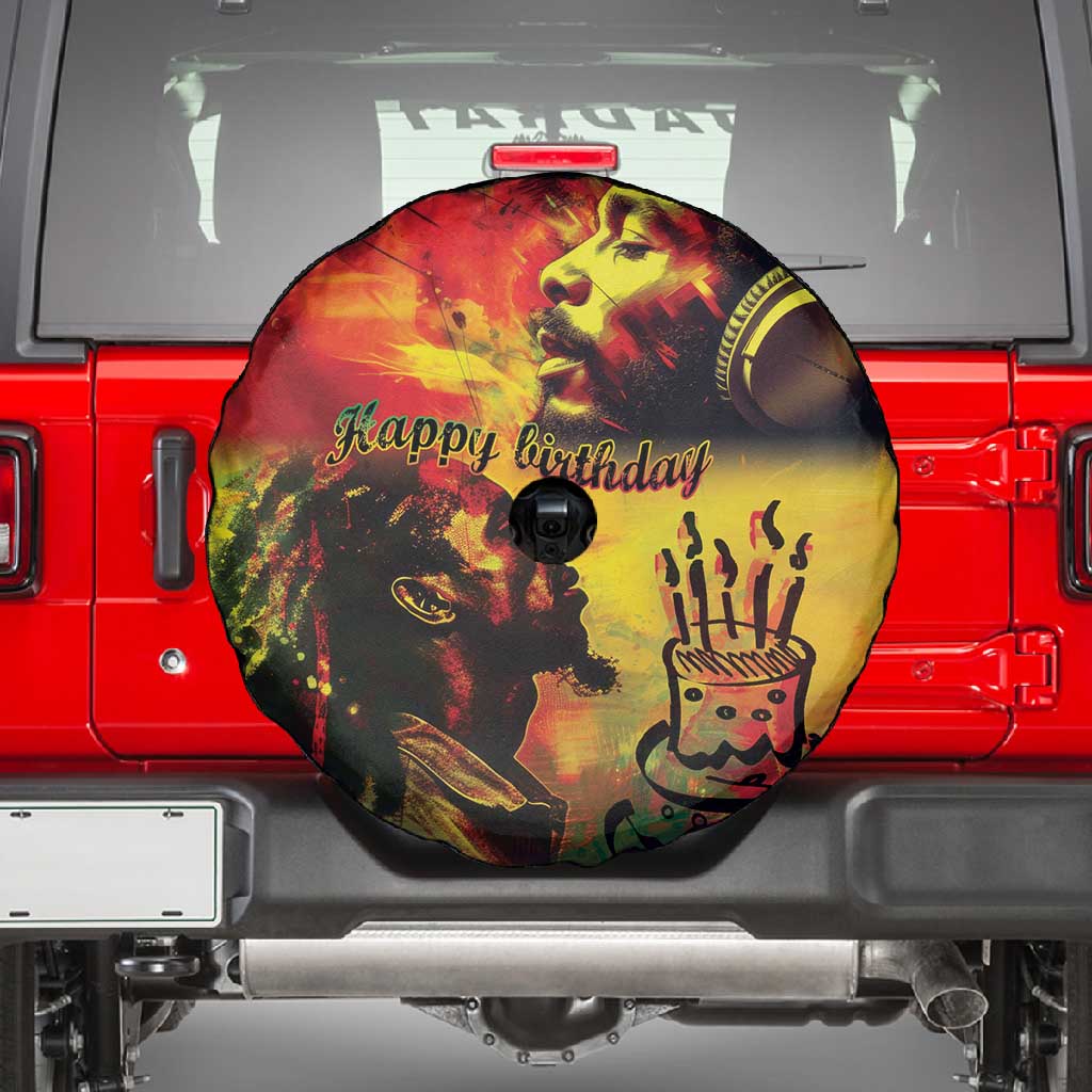 Happy Birthday King of Reggae Spare Tire Cover