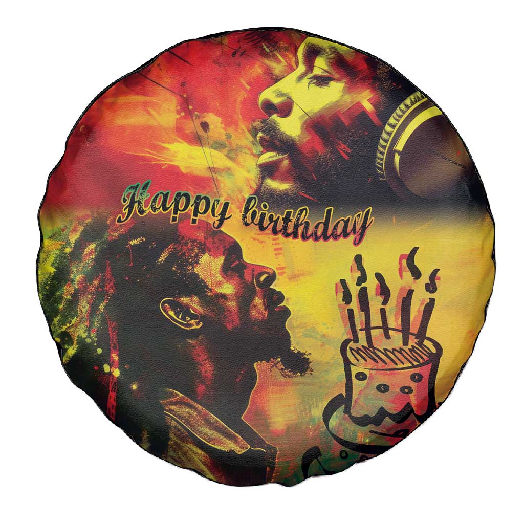 Happy Birthday King of Reggae Spare Tire Cover