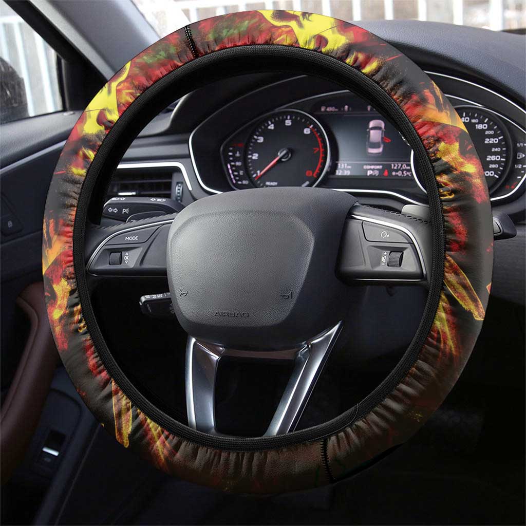 Happy Birthday King of Reggae Steering Wheel Cover