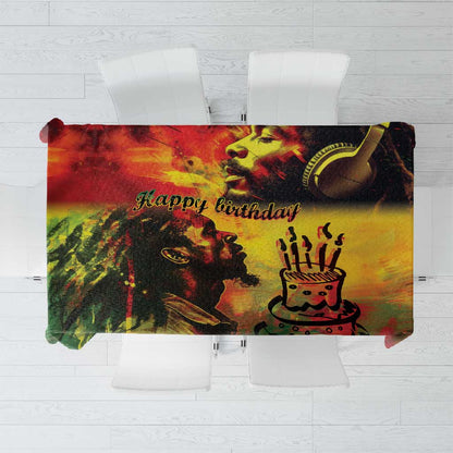 Happy Birthday King of Reggae Tablecloth