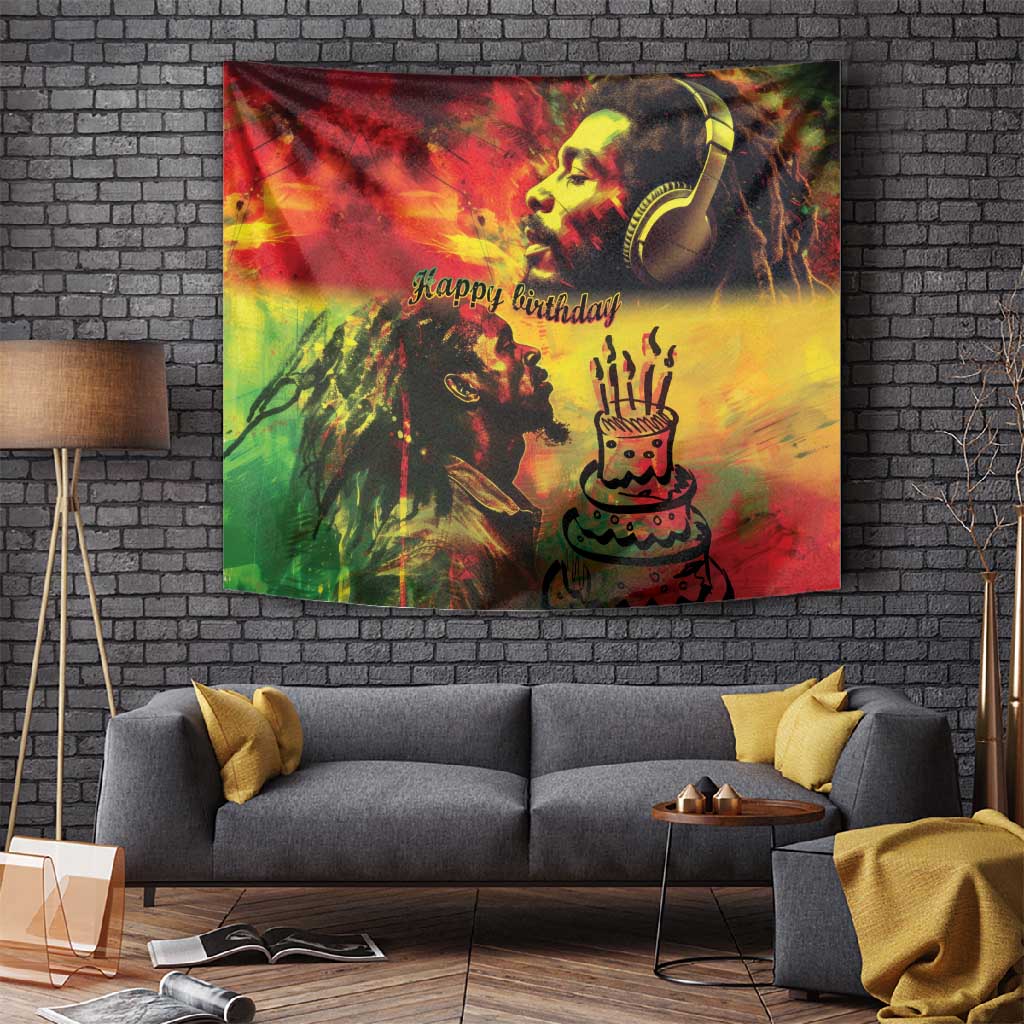 Happy Birthday King of Reggae Tapestry