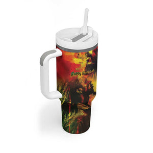 Happy Birthday King of Reggae Tumbler With Handle