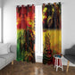 Happy Birthday King of Reggae Window Curtain