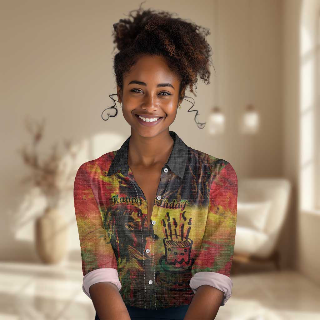Happy Birthday King of Reggae Women Casual Shirt LT9