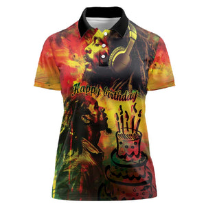 Happy Birthday King of Reggae Women Polo Shirt