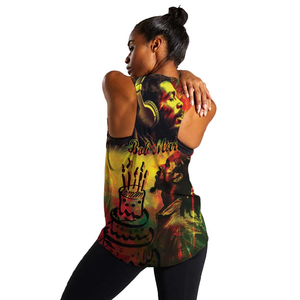 Happy Birthday King of Reggae Women Racerback Tank