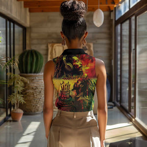 Happy Birthday King of Reggae Women Sleeveless Polo Shirt