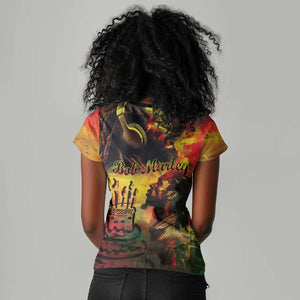 Happy Birthday King of Reggae Women V-Neck T-Shirt