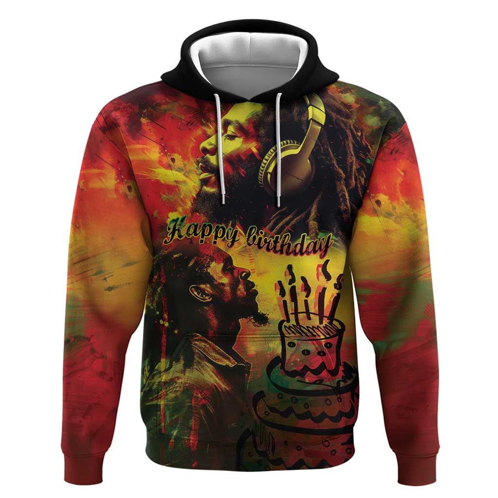Happy Birthday King of Reggae Zip Hoodie