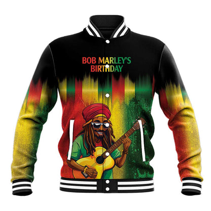 Honoring Reggae Legend Bob Birthday Baseball Jacket