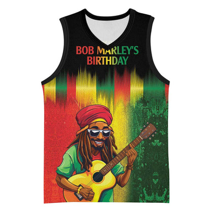 Honoring Reggae Legend Bob Birthday Basketball Jersey - African Pride