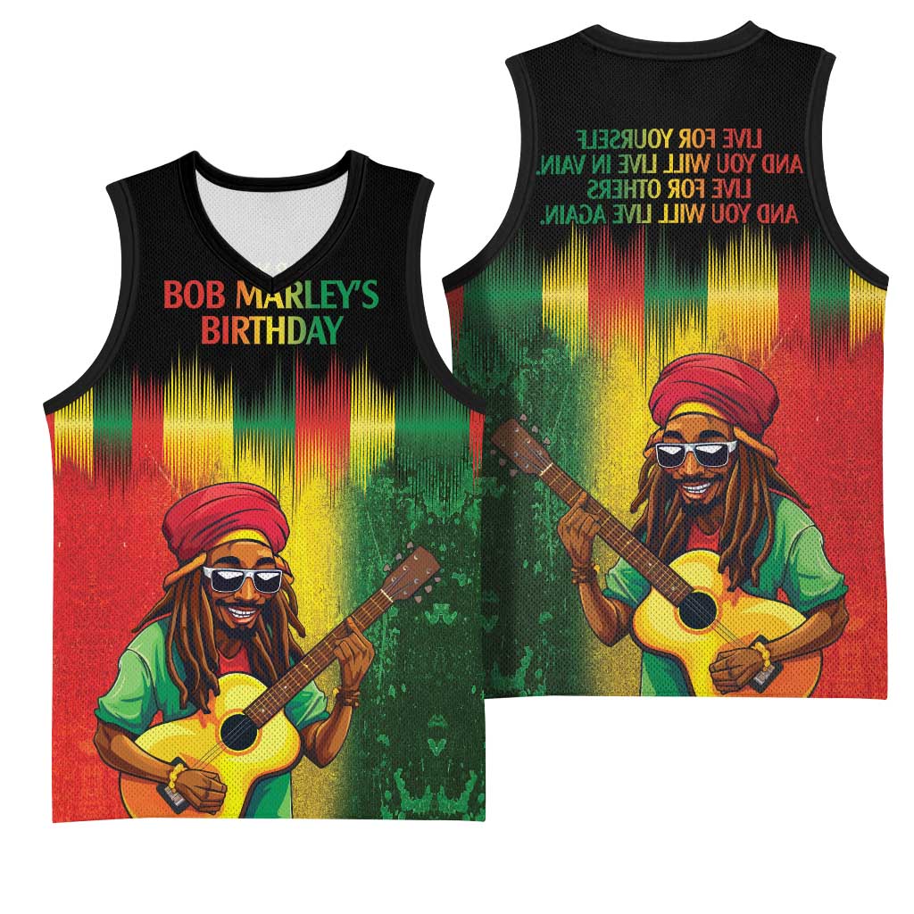 Honoring Reggae Legend Bob Birthday Basketball Jersey - African Pride