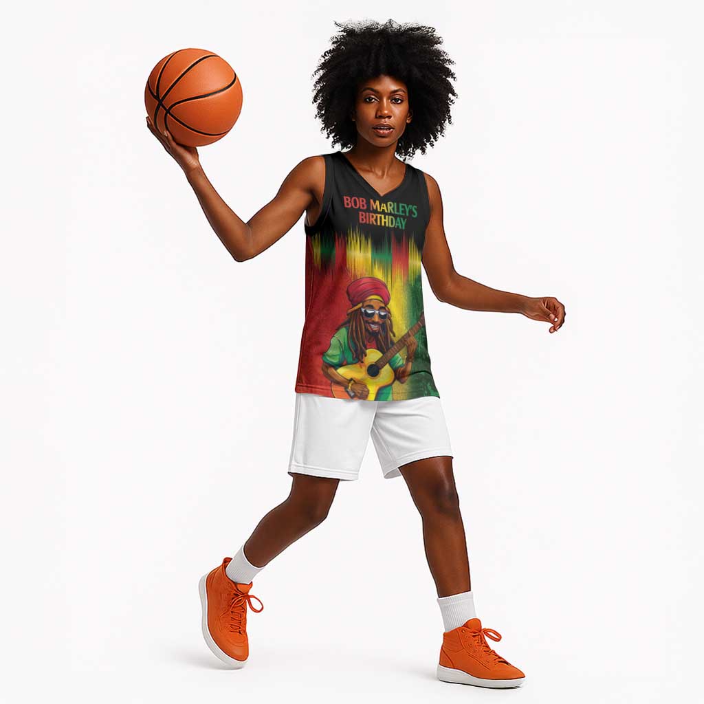 Honoring Reggae Legend Bob Birthday Basketball Jersey - African Pride