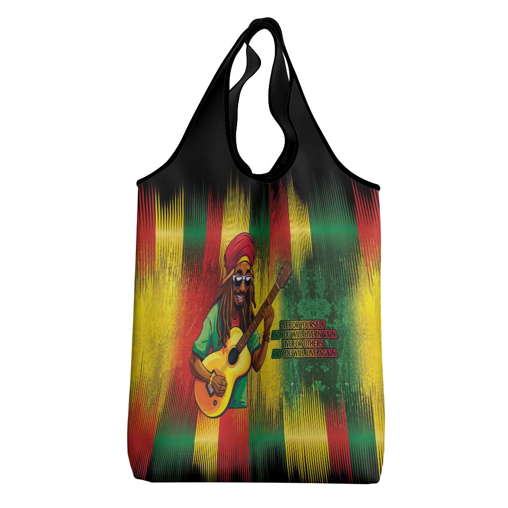 Honoring Reggae Legend Bob Birthday Grocery Bag
