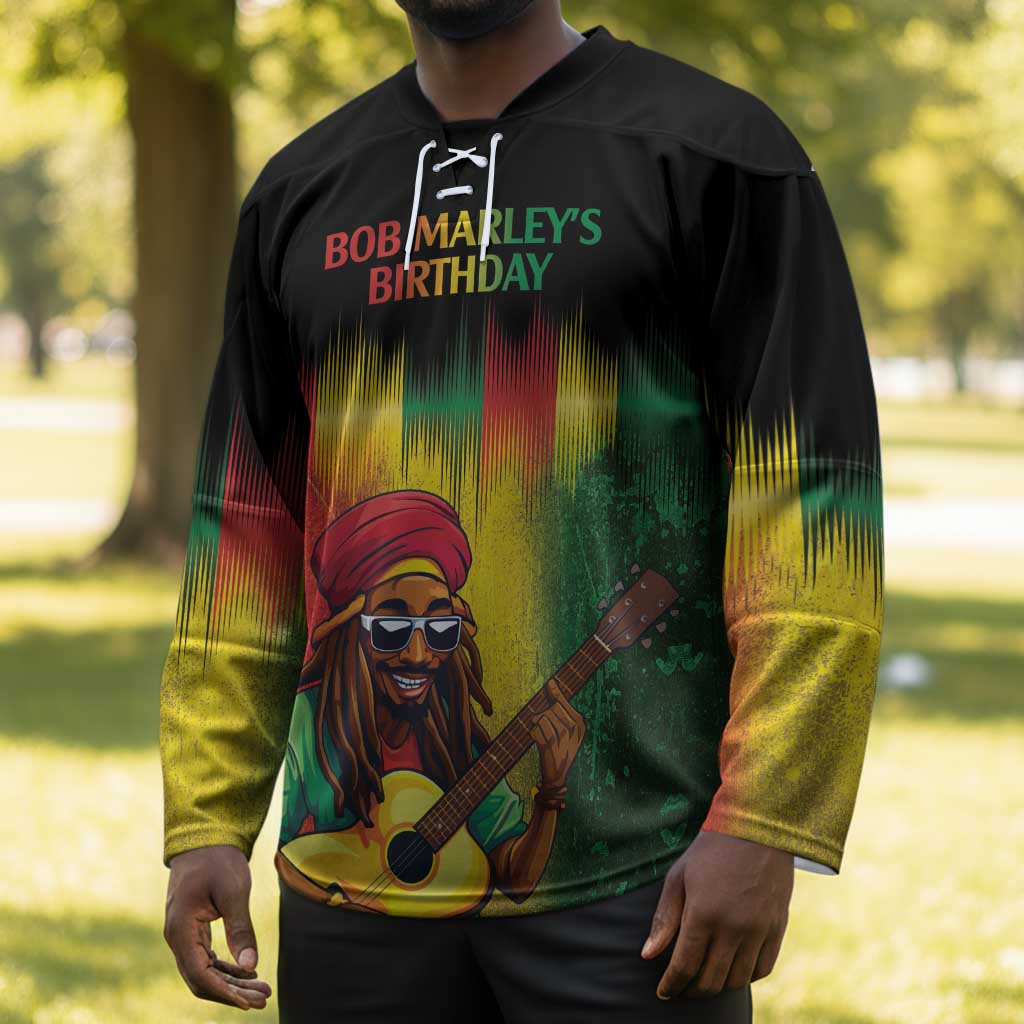 Honoring Reggae Legend Bob Birthday Hockey Jersey