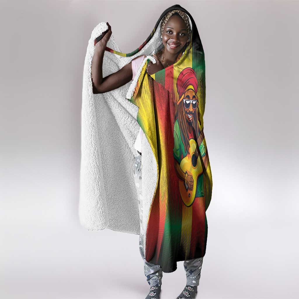 Honoring Reggae Legend Bob Birthday Hooded Blanket