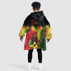 Honoring Reggae Legend Bob Birthday Kid Wearable Blanket Hoodie