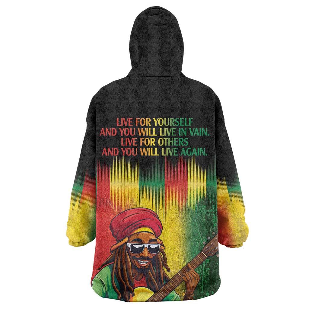 Honoring Reggae Legend Bob Birthday Kid Wearable Blanket Hoodie