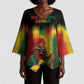 Honoring Reggae Legend Bob Birthday Kimono Sleeve Blouse