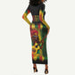 Honoring Reggae Legend Bob Birthday Long Sleeve Bodycon Dress LT9