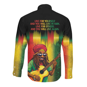 Honoring Reggae Legend Bob Birthday Long Sleeve Button Shirt