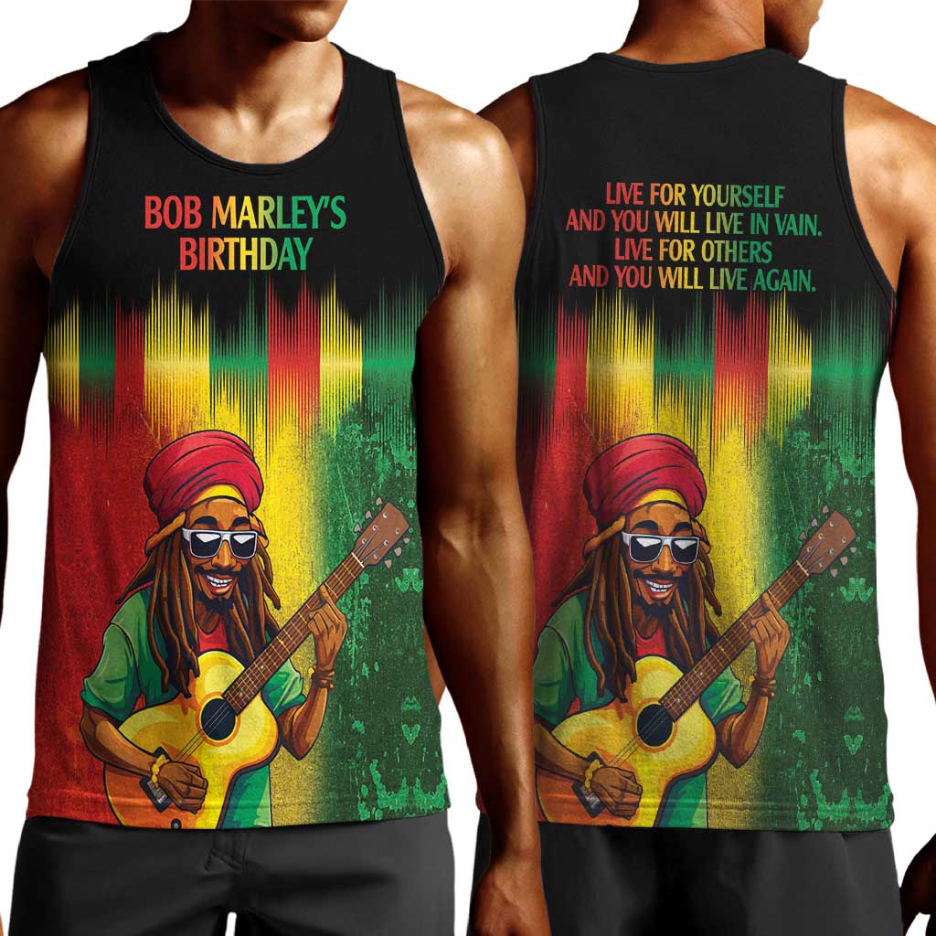 Honoring Reggae Legend Bob Birthday Men Tank Top