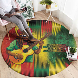 Honoring Reggae Legend Bob Birthday Round Carpet