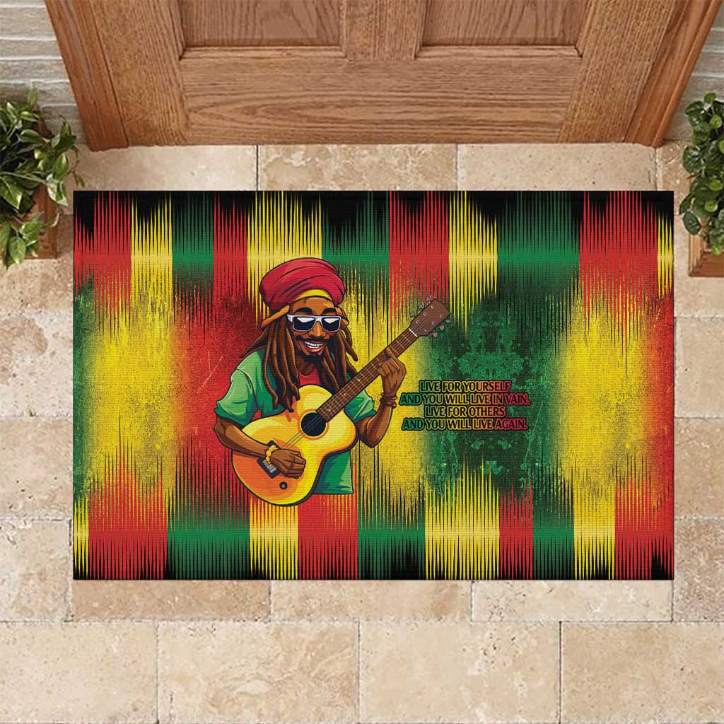 Honoring Reggae Legend Bob Birthday Rubber Doormat