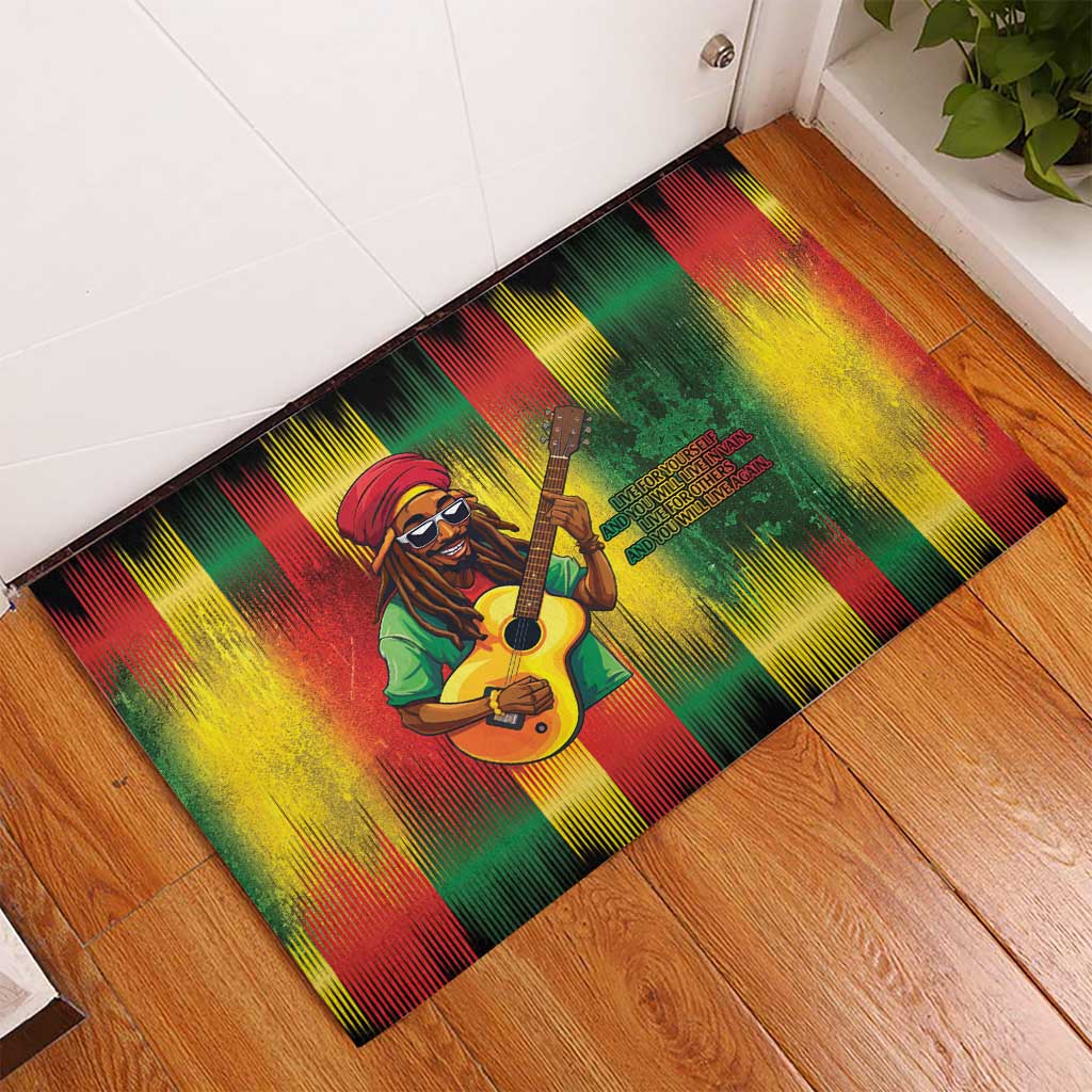 Honoring Reggae Legend Bob Birthday Rubber Doormat