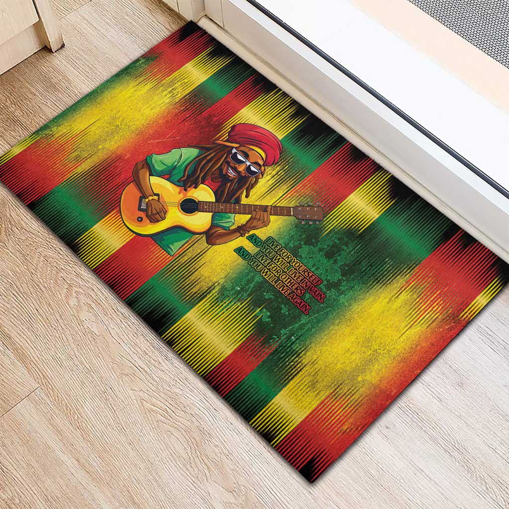 Honoring Reggae Legend Bob Birthday Rubber Doormat