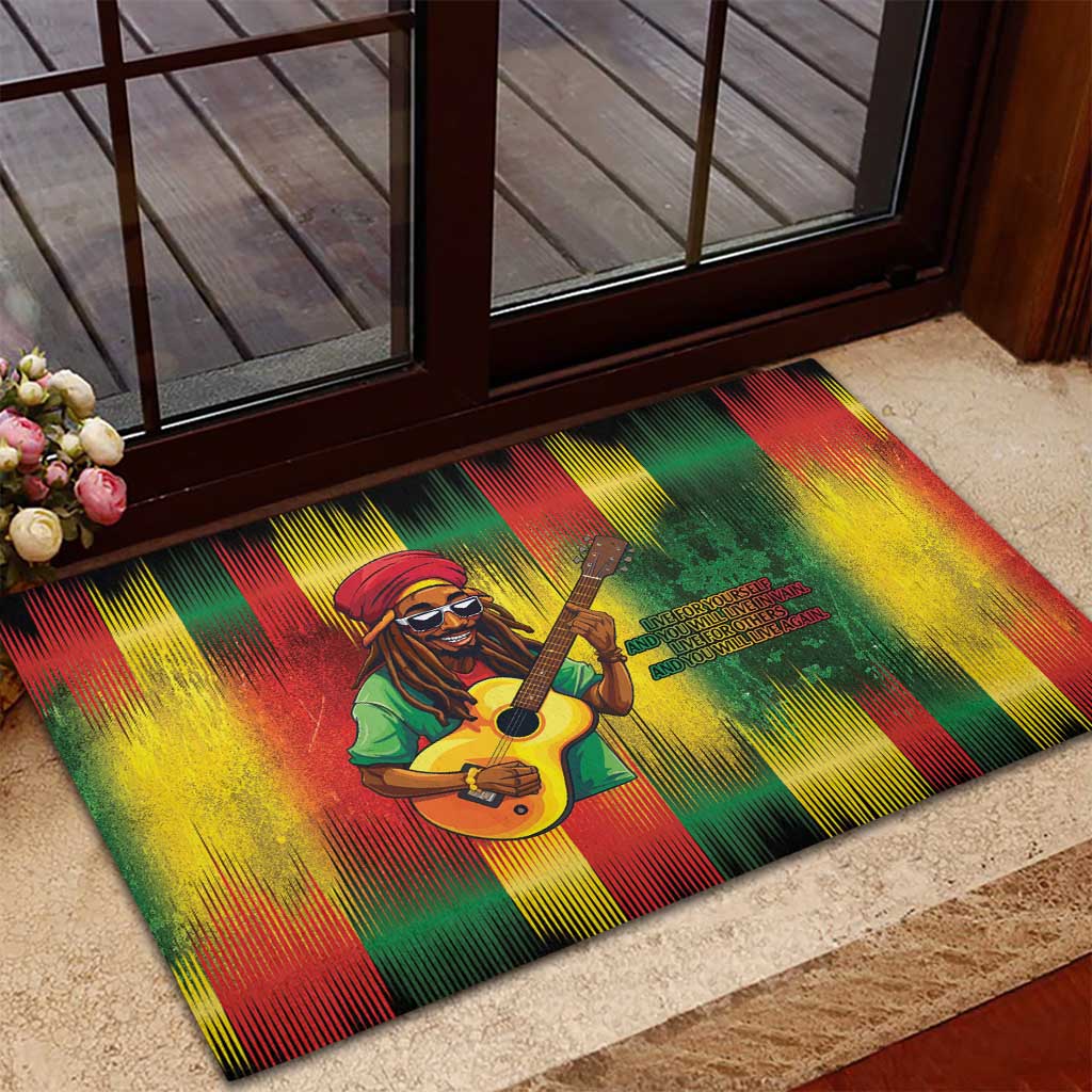 Honoring Reggae Legend Bob Birthday Rubber Doormat