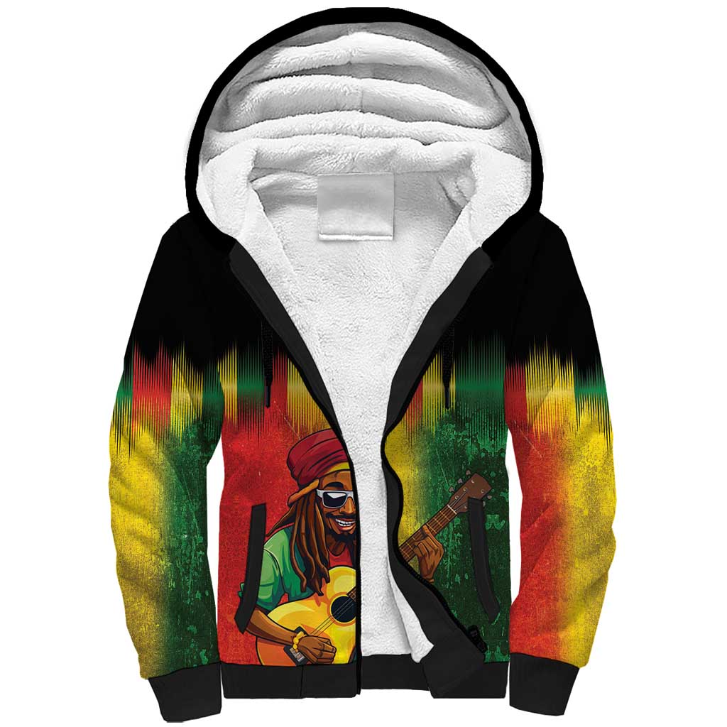 Honoring Reggae Legend Bob Birthday Sherpa Hoodie