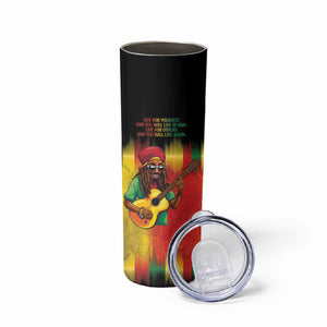 Honoring Reggae Legend Bob Birthday Skinny Tumbler