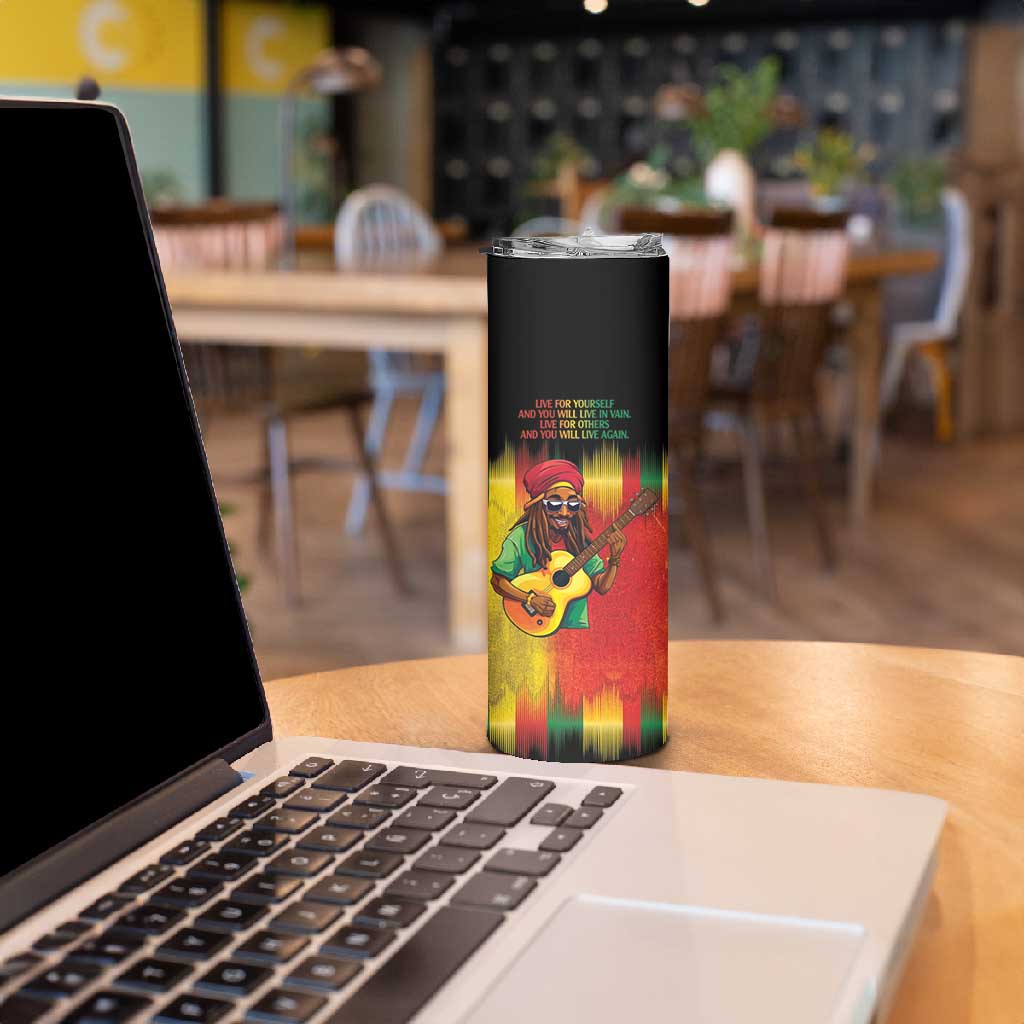 Honoring Reggae Legend Bob Birthday Skinny Tumbler