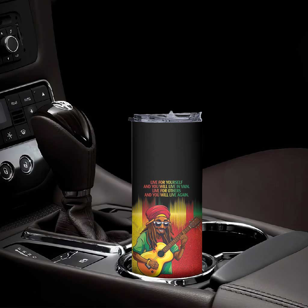 Honoring Reggae Legend Bob Birthday Skinny Tumbler