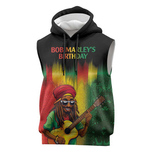 Honoring Reggae Legend Bob Birthday Sleeveless Hoodie - African Pride