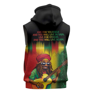 Honoring Reggae Legend Bob Birthday Sleeveless Hoodie - African Pride