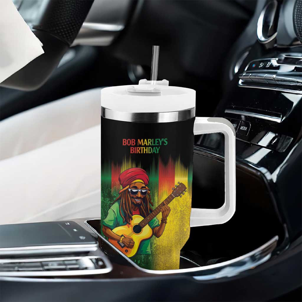 Honoring Reggae Legend Bob Birthday Tumbler With Handle