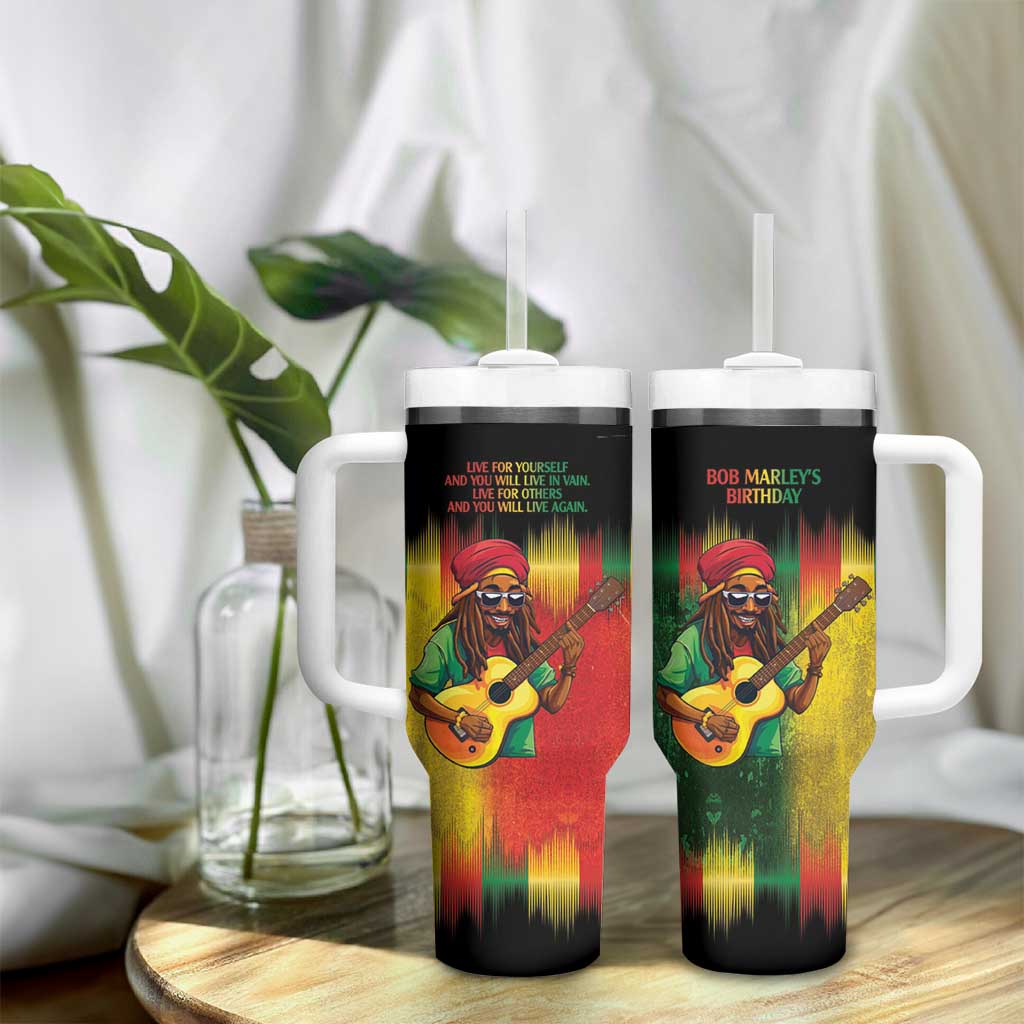 Honoring Reggae Legend Bob Birthday Tumbler With Handle