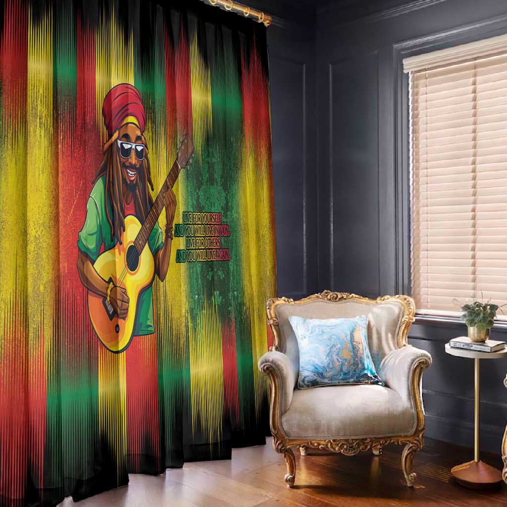 Honoring Reggae Legend Bob Birthday Window Curtain