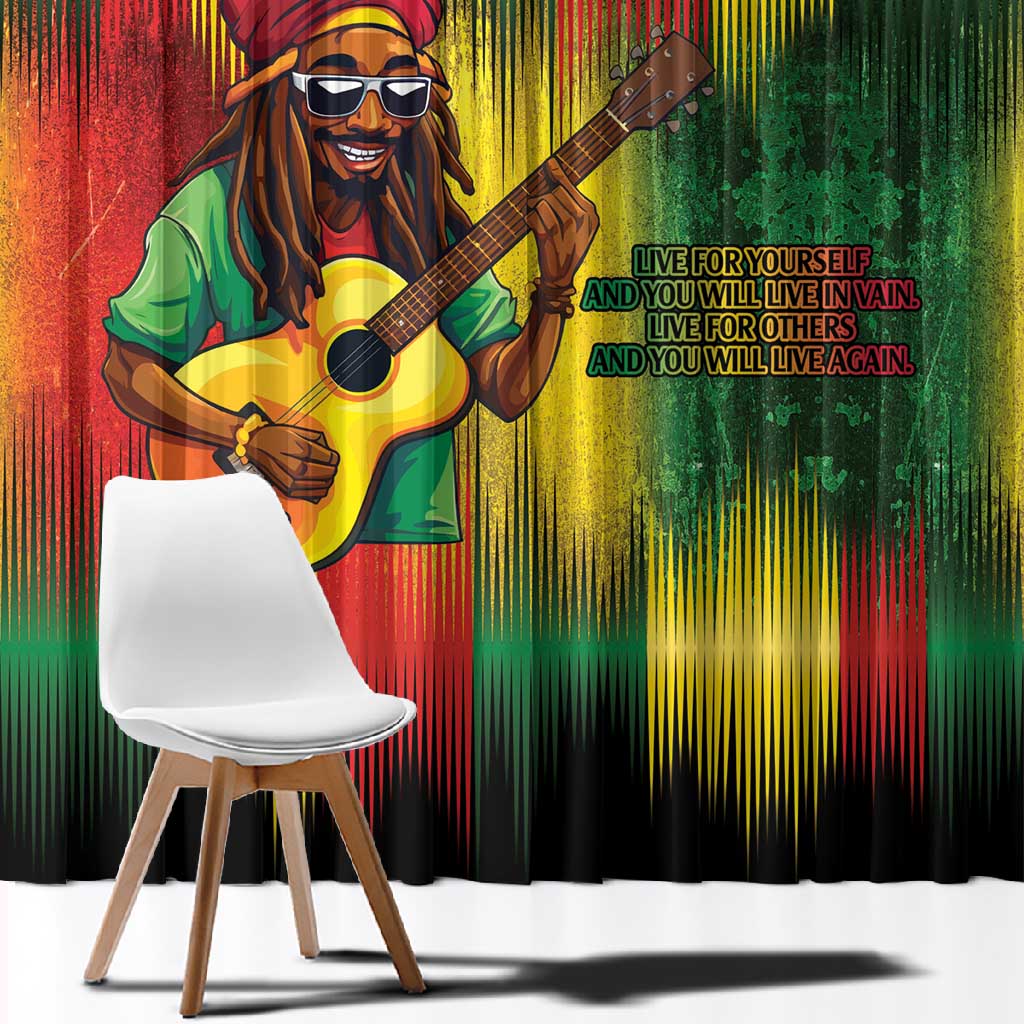 Honoring Reggae Legend Bob Birthday Window Curtain