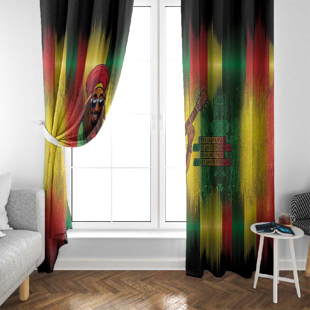 Honoring Reggae Legend Bob Birthday Window Curtain