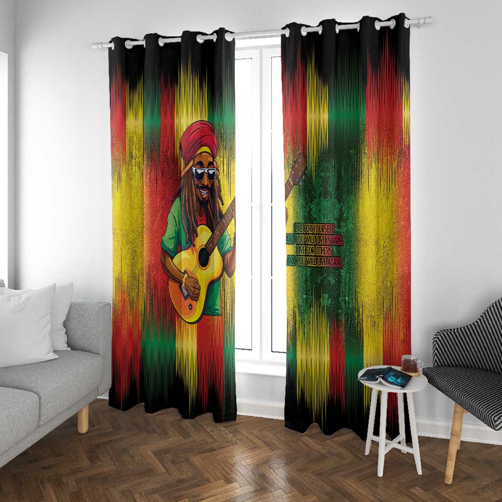 Honoring Reggae Legend Bob Birthday Window Curtain